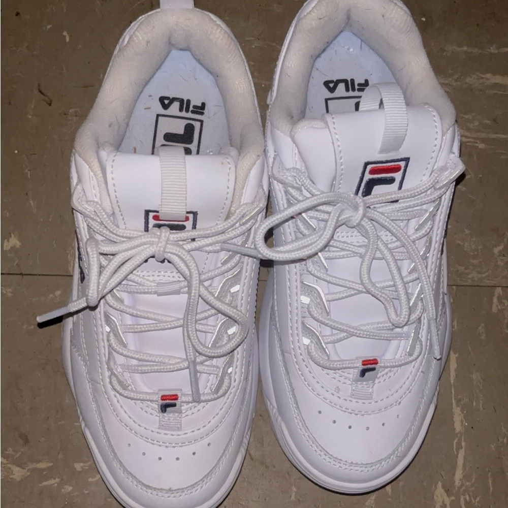 Fila Women’s White and Red Sneakers